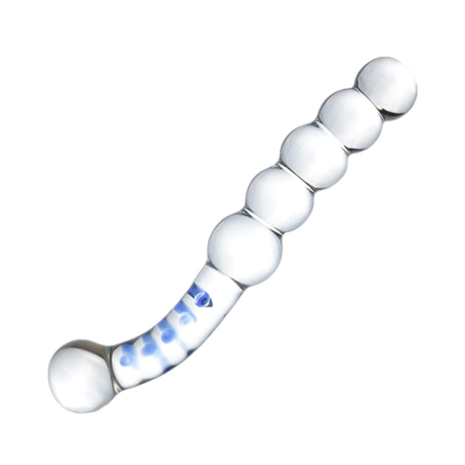 Round Anal Beads Glass Dildo G Spot Stimulation Crystal Pleasure