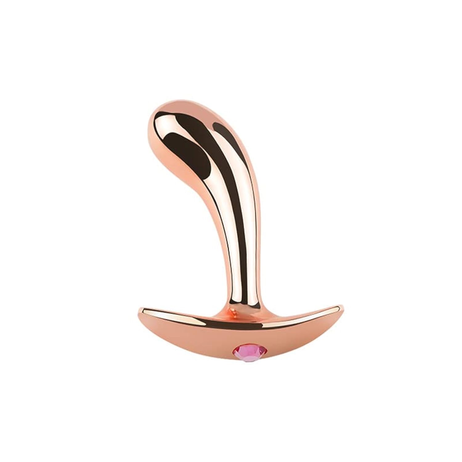 Gold Metal Anal Plug With Jewel Base Sex Masturbator For Men Women
