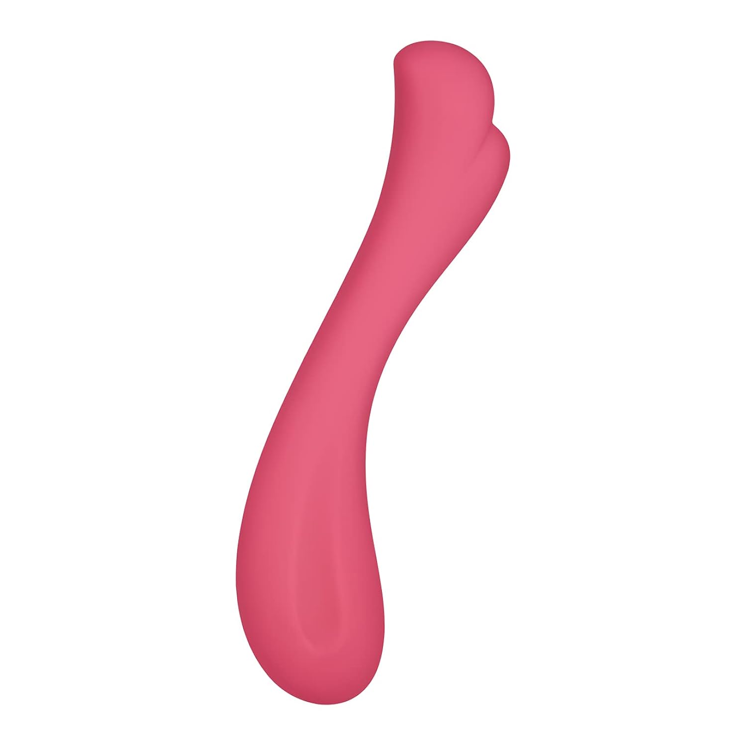 G-Spot Dildo - 7.5" Silicone, Curved, Flexible Shaft, Silk-Touch Finish