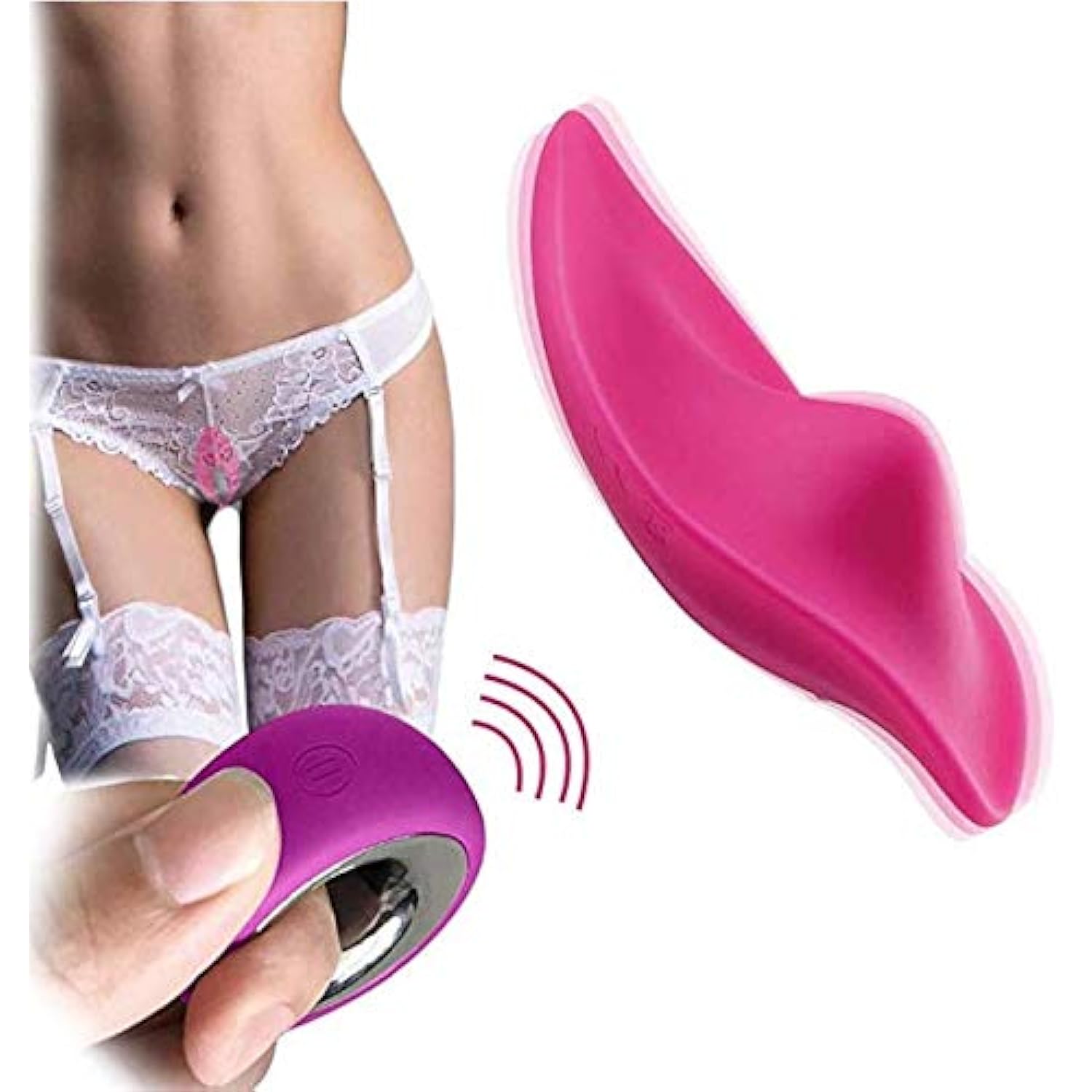 Wearable Panty Vibrator, Remote Control, 12 Modes, Quiet Rose Toy