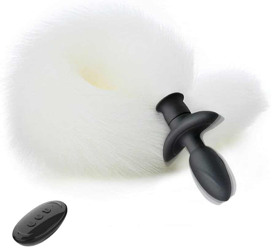 Vibrating Anal Foxtail Plug: Remote Control Vibrator, G-Spot Stimulator for Cosplay and SM Games