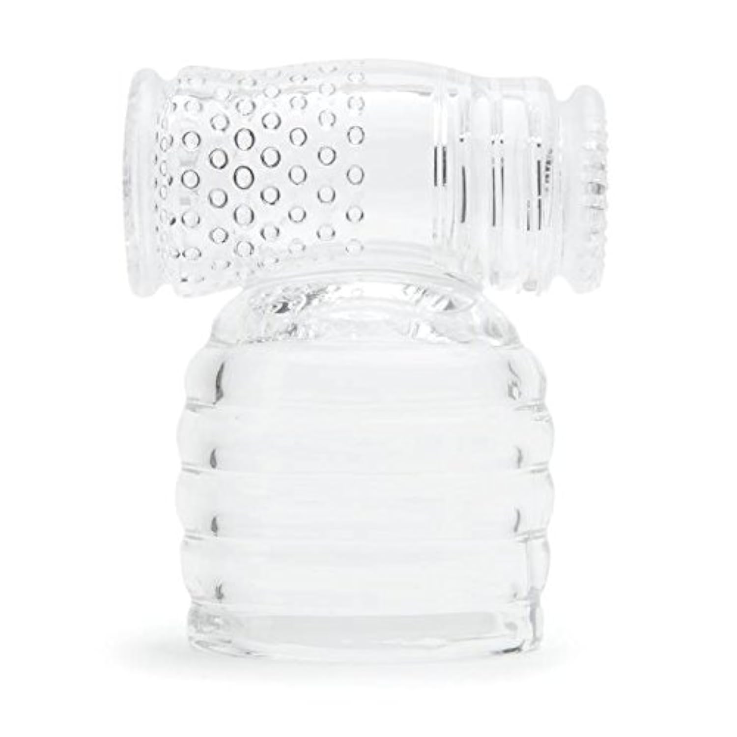 Clear Deluxe Wand Attachment - Soft Plastic - Multi Textured & Stretch