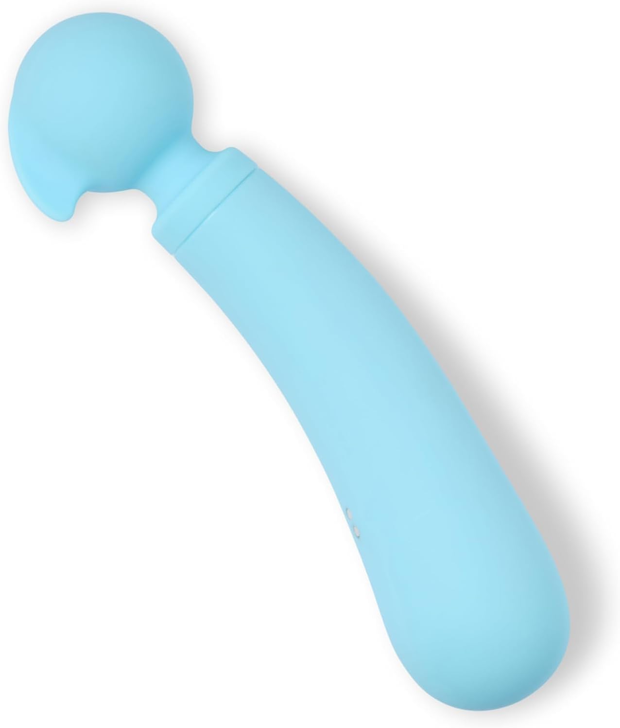 Charmed Dual-Action Silicone Massage Wand, Handheld, Cordless, Waterproof, USB Rechargeable, Bluebell