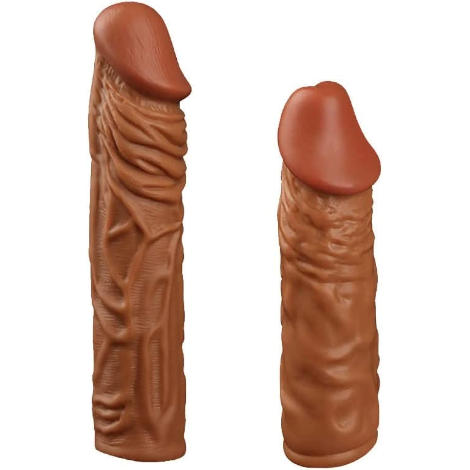 2 Pcs Reusable Penis Sleeve Extender Ultra-Soft Extension Sex Toy Cock