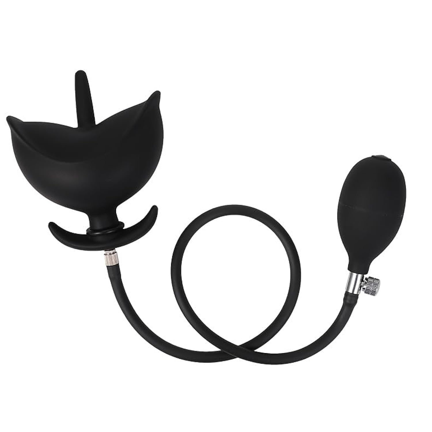 Flower Bud Inflatable Anal Plug - Expanding Silicone Bead, Unisex Anal Plug