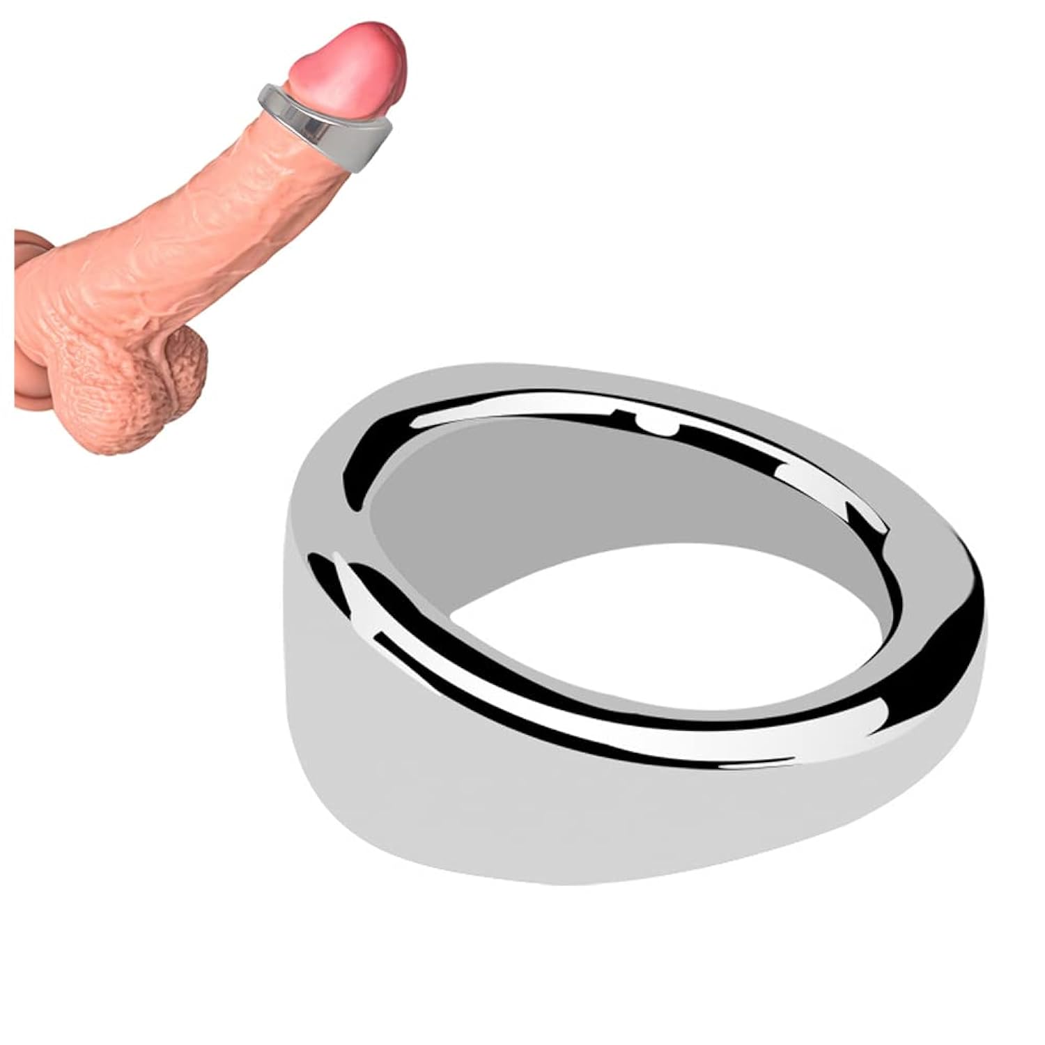 Stainless Steel Male Cock Ring Glans Ring Metal Penis Ring Delayed