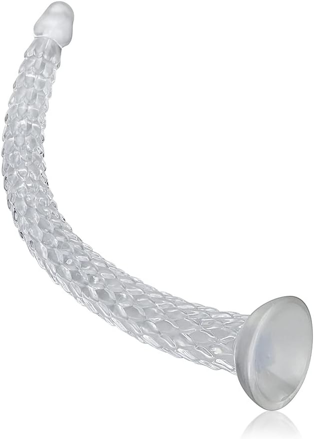 Transparent TPE Ultra Long Anal Plug - 16 in, Vaginal G-Spot Massager, Prostate Stimulation, Anus Dilator, for Men, Women, Couples, Advanced Players (S)