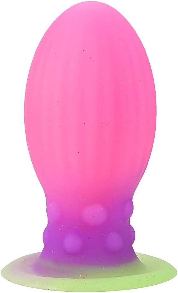 Luminous Silicone Anal Plug with Strong Suction Cup: Anal Massage Plug for Couples, Extra Large