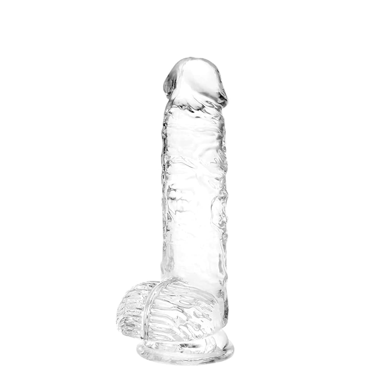 Small Realistic Dildo 6" Clear Suction Cup Beginner G-Spot & Anal Play