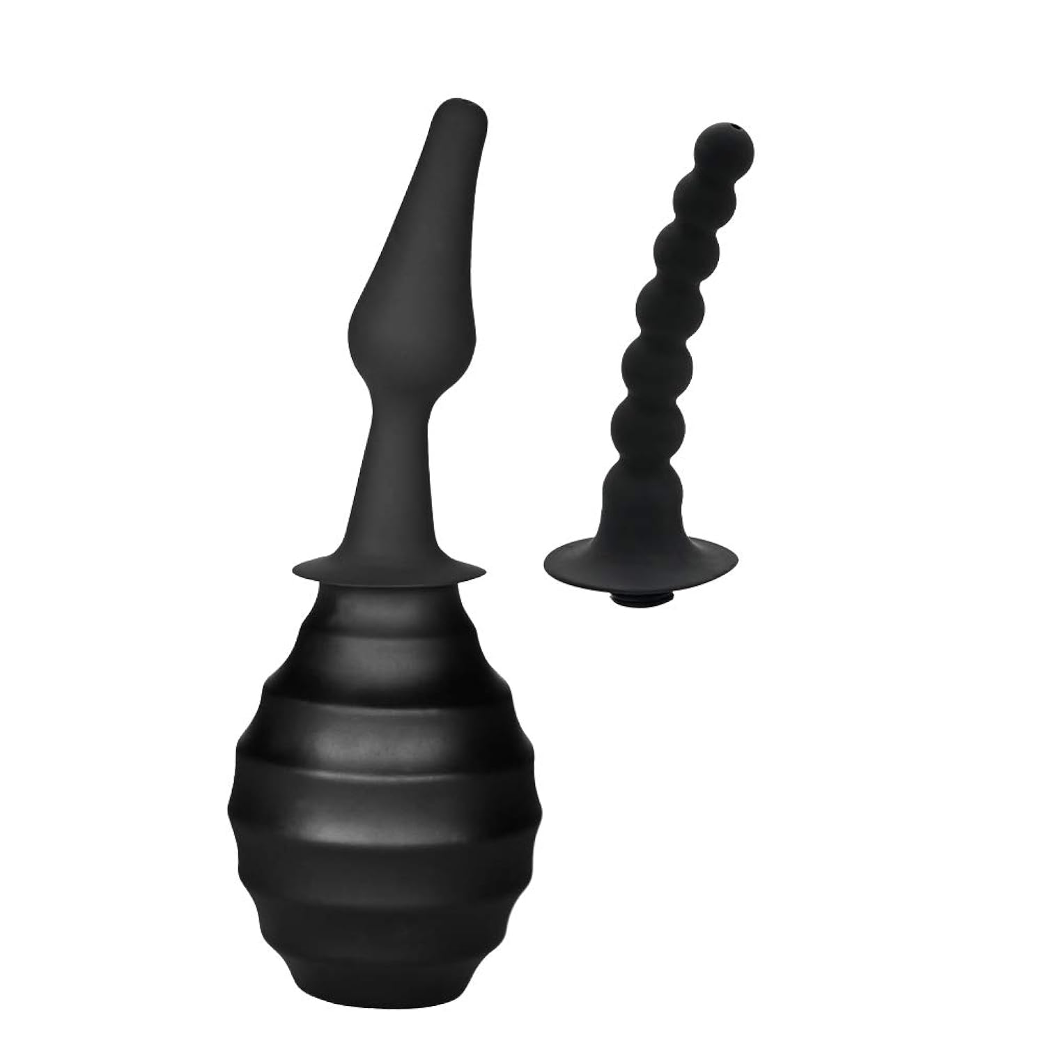 Enema Bulb, 380ml Silicone Anal Cleaner with 2 Replaceable Nozzles