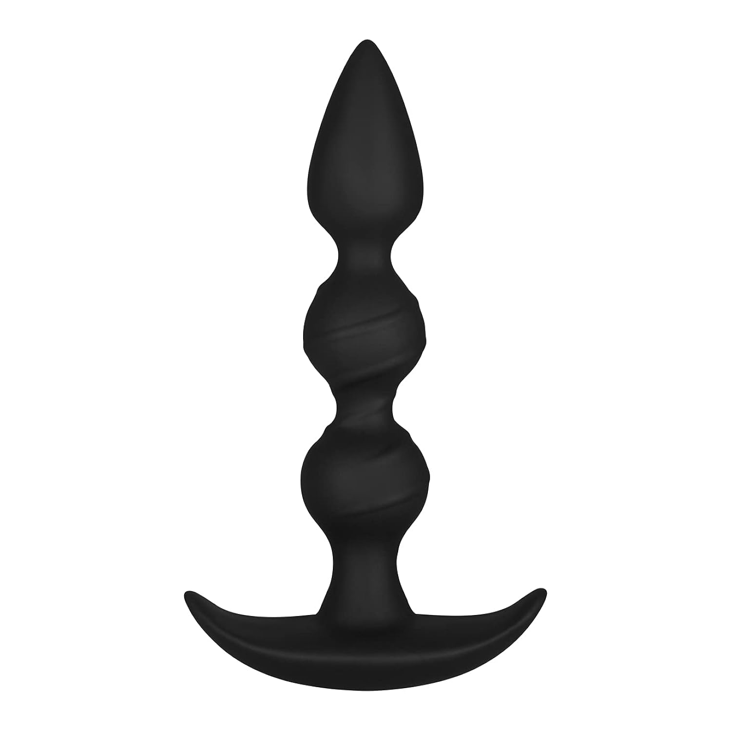 Plug 'n' Play Anal Dildo - 15cm Silicone Beaded Anal Plug with Conical Tip and Wide Base, Suitable for Beginners