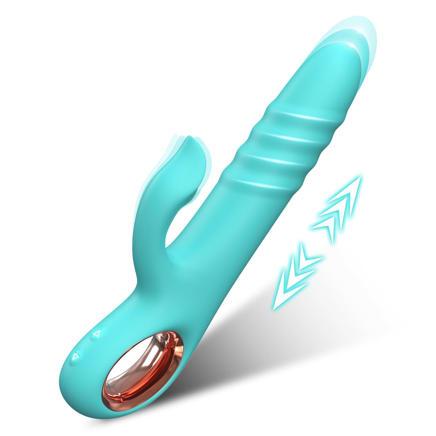 Thrusting Vibrator for Women - Dual Rabbit Dildo with 10 Vibration