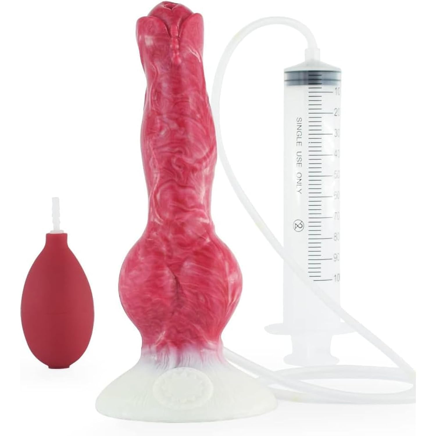 Silicone Realistic Squirting Dog Wolf Dildo With Suction Cup, Animal