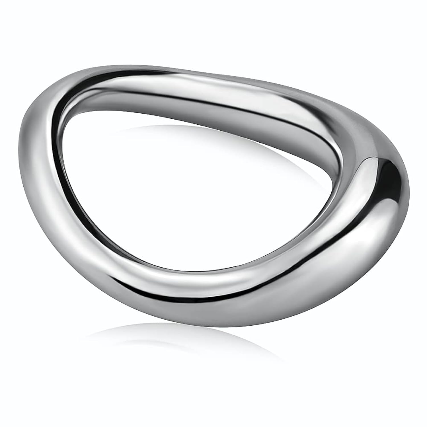 Male Penis Cock Ring Smooth Arc Ring Delay Ring Stainless Steel