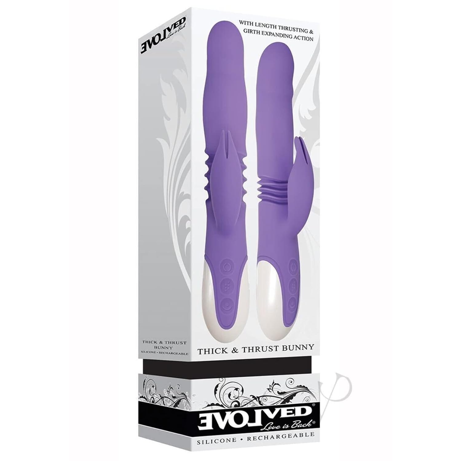EN-2872 Thick & Thrust Rabbit Vibrator, Purple