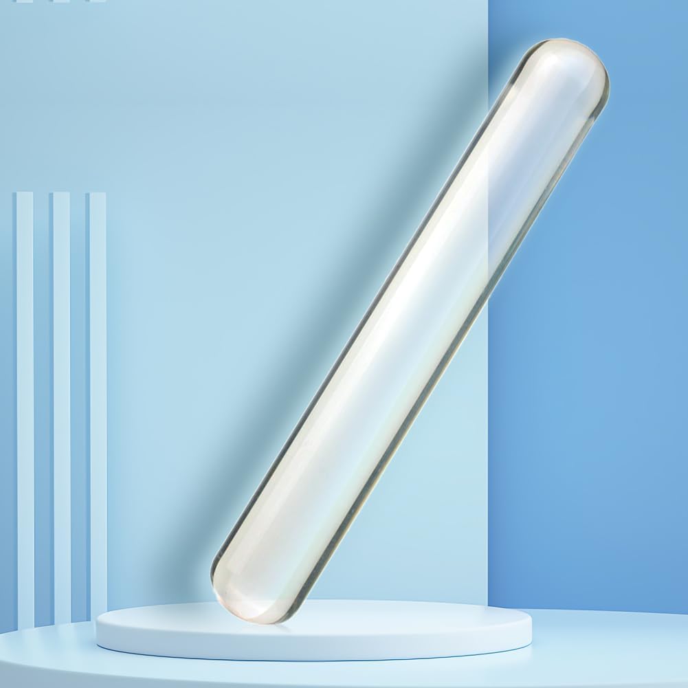 Glass Anal Butt Plug - Transparent, Smooth, Crystal, Anal Trainer, Dilator, for Women, Men, Couples (M)