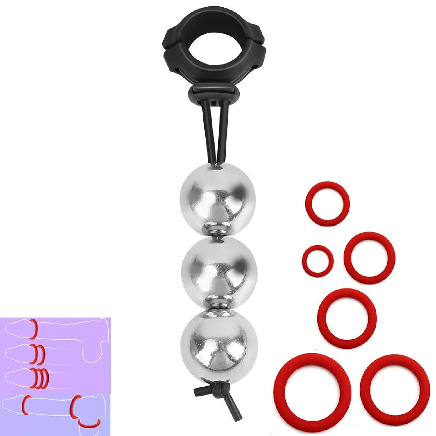 Penis Extender Device Adjustable Weight Metal Physical Exercise Penis