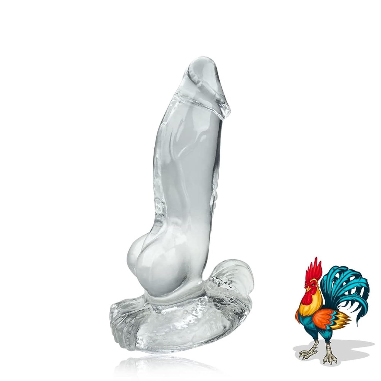 Soft Realistic Dildo With Powerful Suction Cups Clear Flexible Dildo