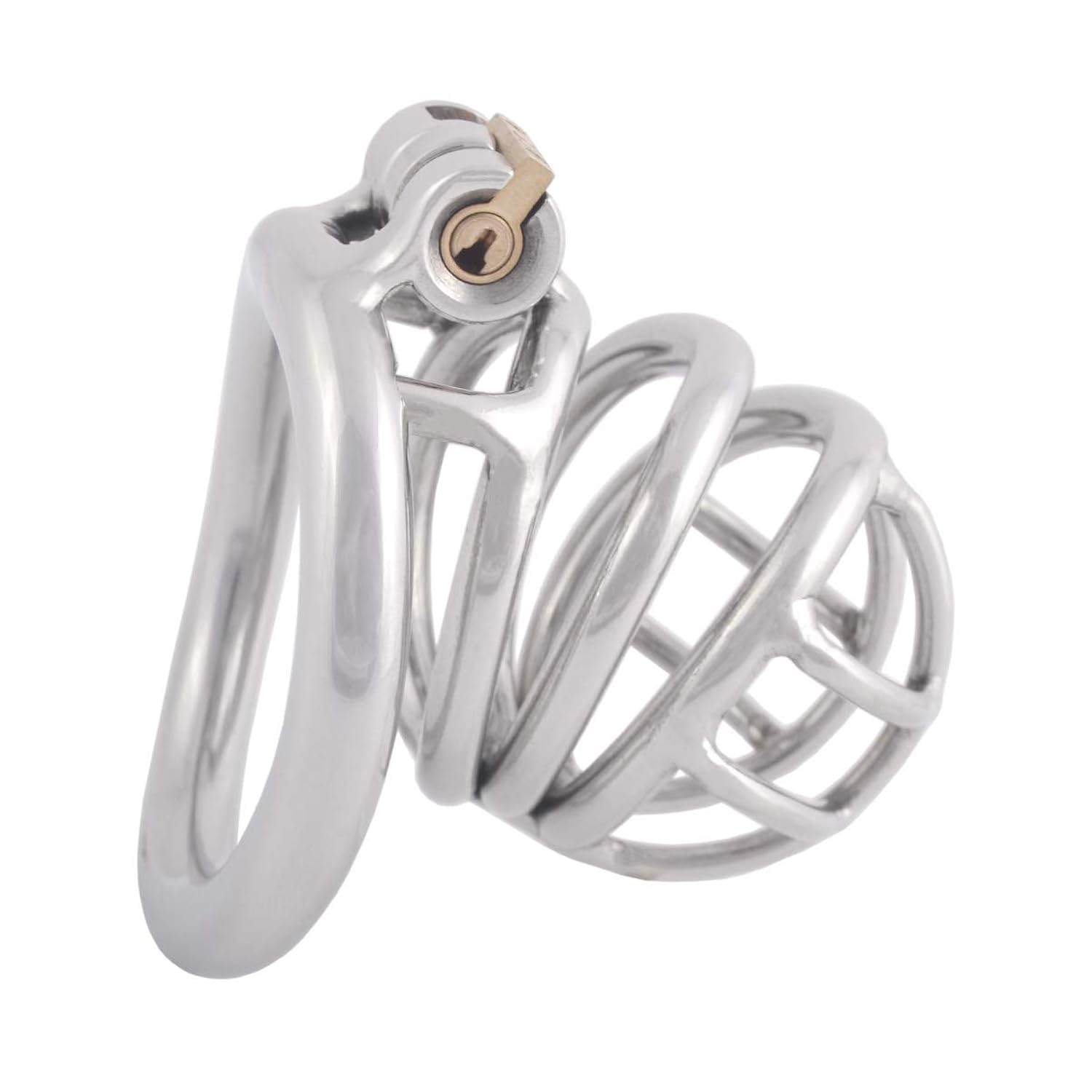 Stainless Steel Small Male Chastity Device Ergonomic Design