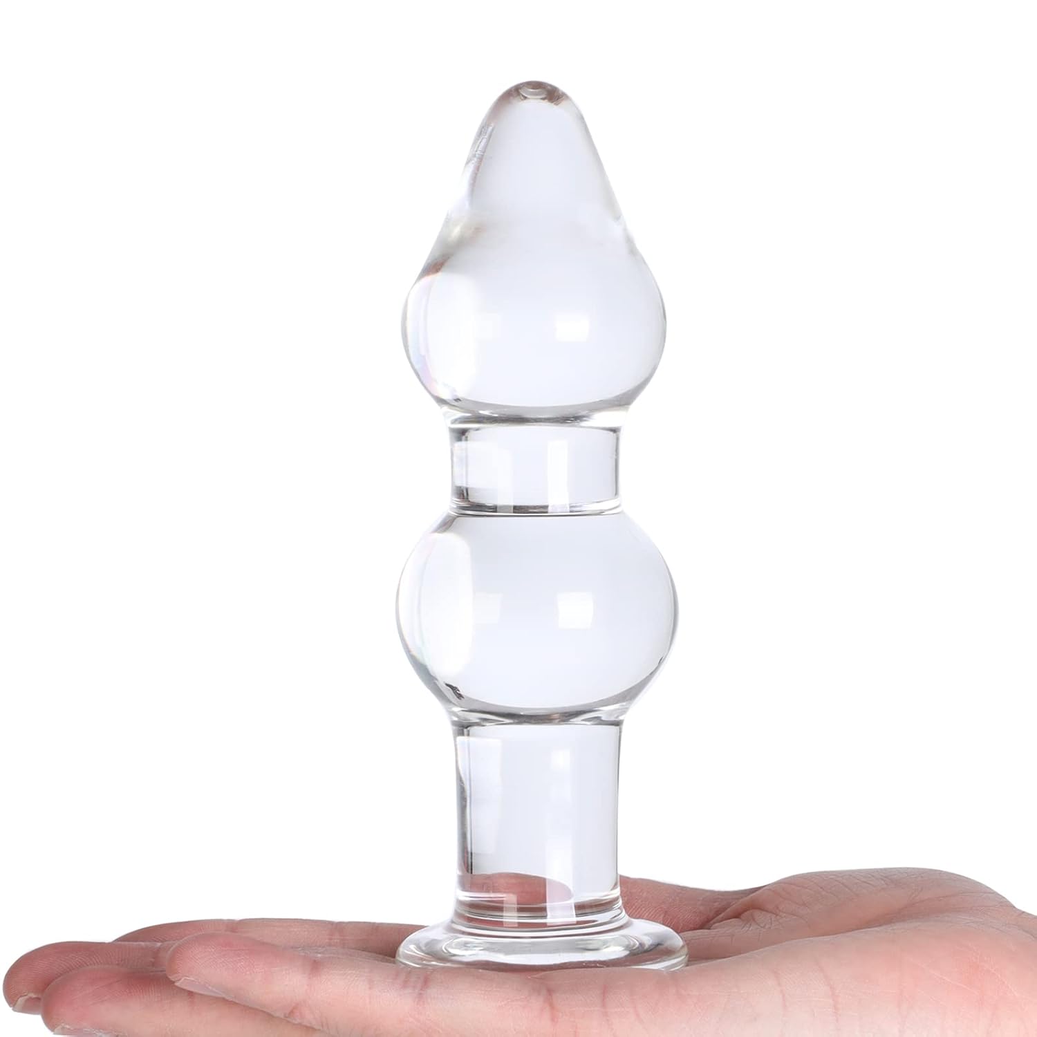 5.9" Clear Glass Anal Plug G-Spot Massager Crystal Butt Plug
