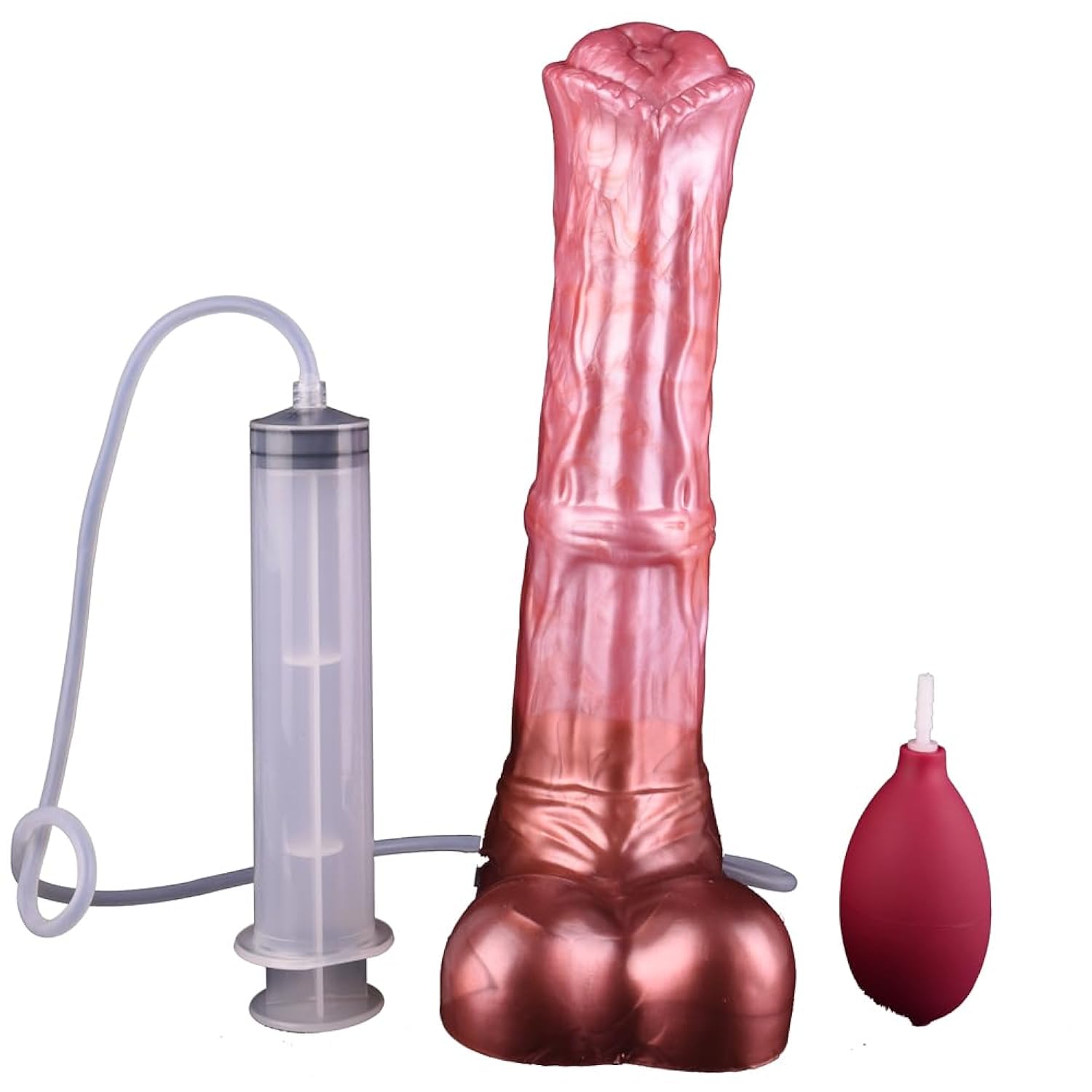 Suction Muilti Color Big Long Ribbed Horse Dildo Squirting Dildo