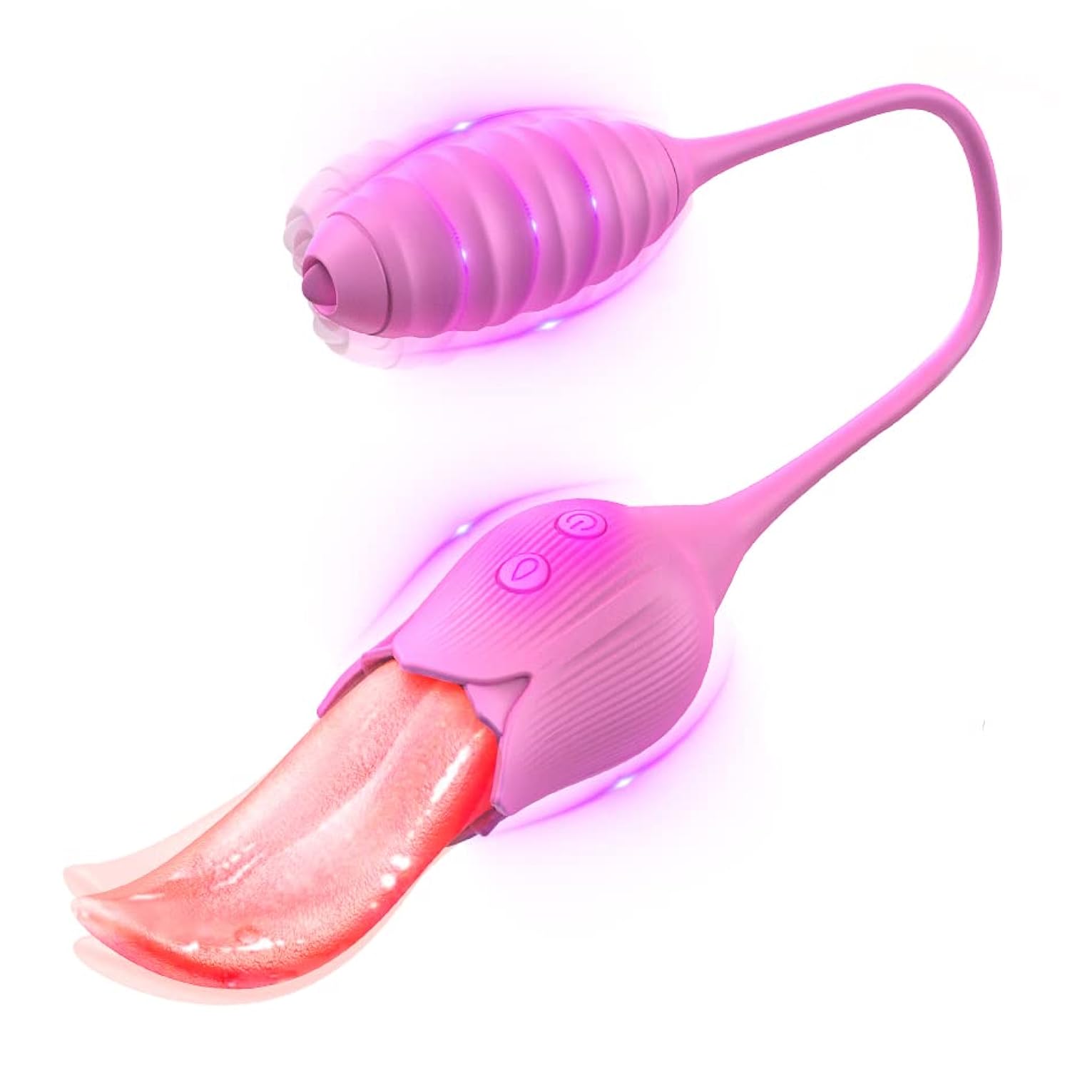 Clitoral Licking Tongue Vibrator, Vbrating Rose Sex Toy For Women