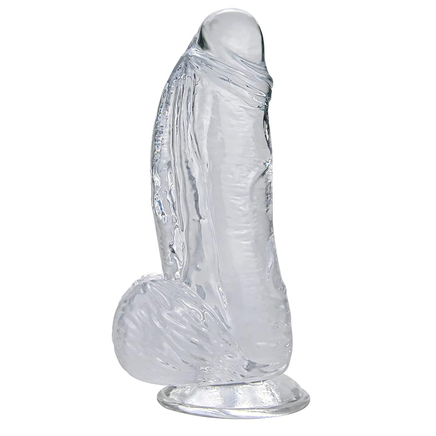 Huge Realistic Dildo Stimulator, Transparent Flexible Penis Dildo