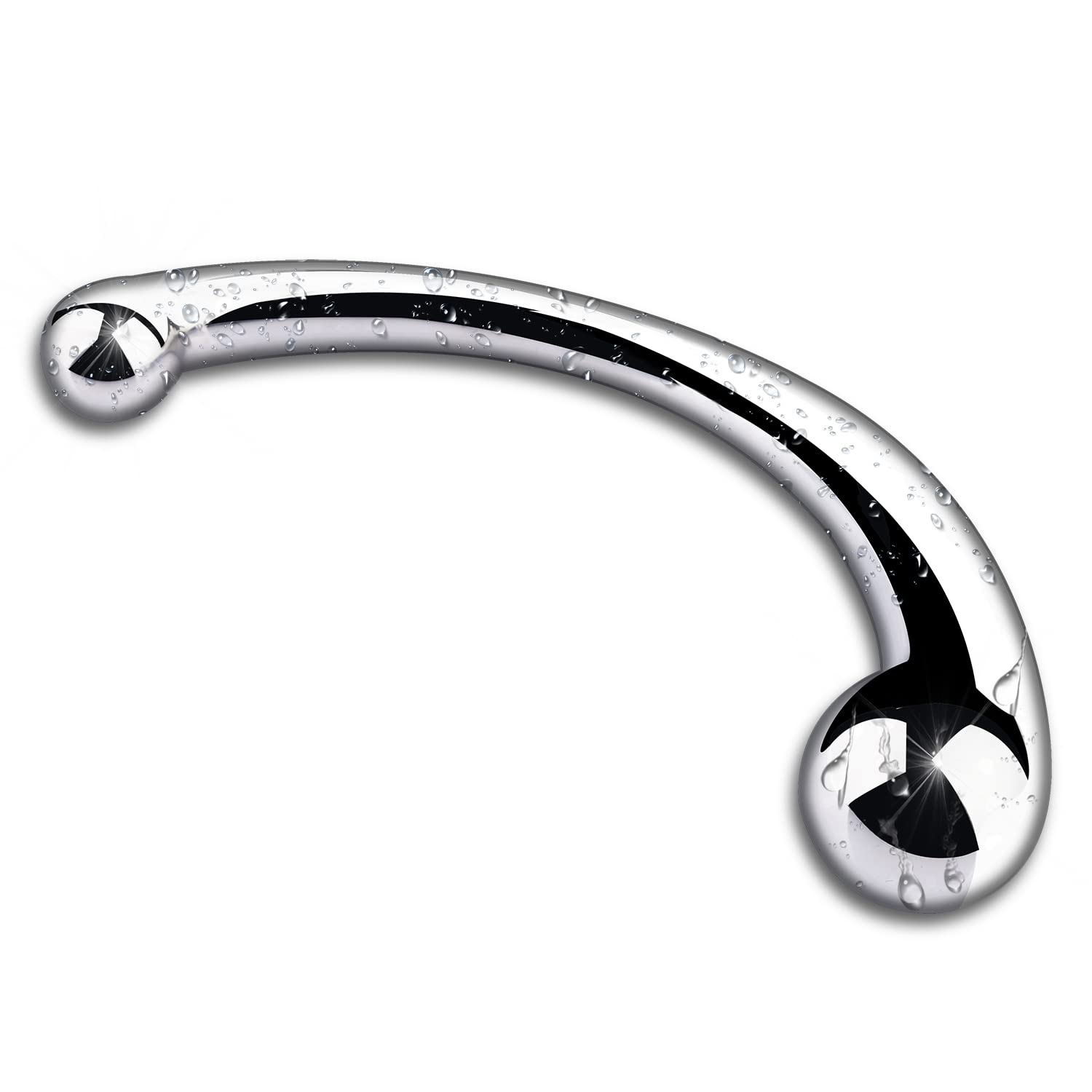 Pure G-Spot Metal Wand Polished Steel Prostate Massage Stick for Anal