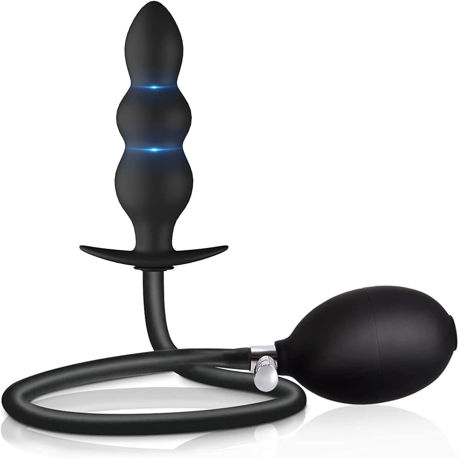 Inflatable Silicone Anal Plug - Expandable Beads, G-Spot Butt Plug