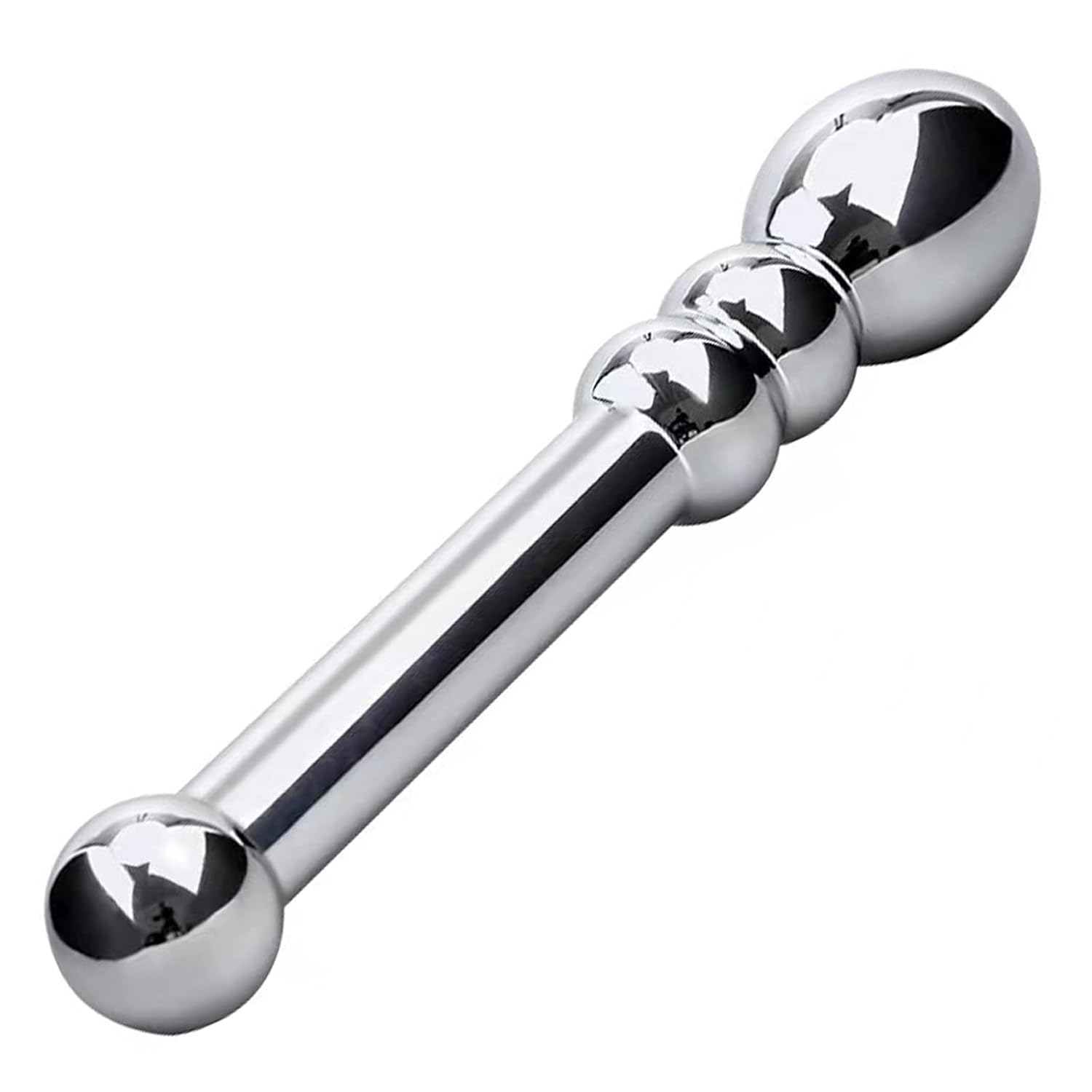 Dual-Head G-Spot Massage Dildo, Metal Pleasure Wand Anal Stimulation