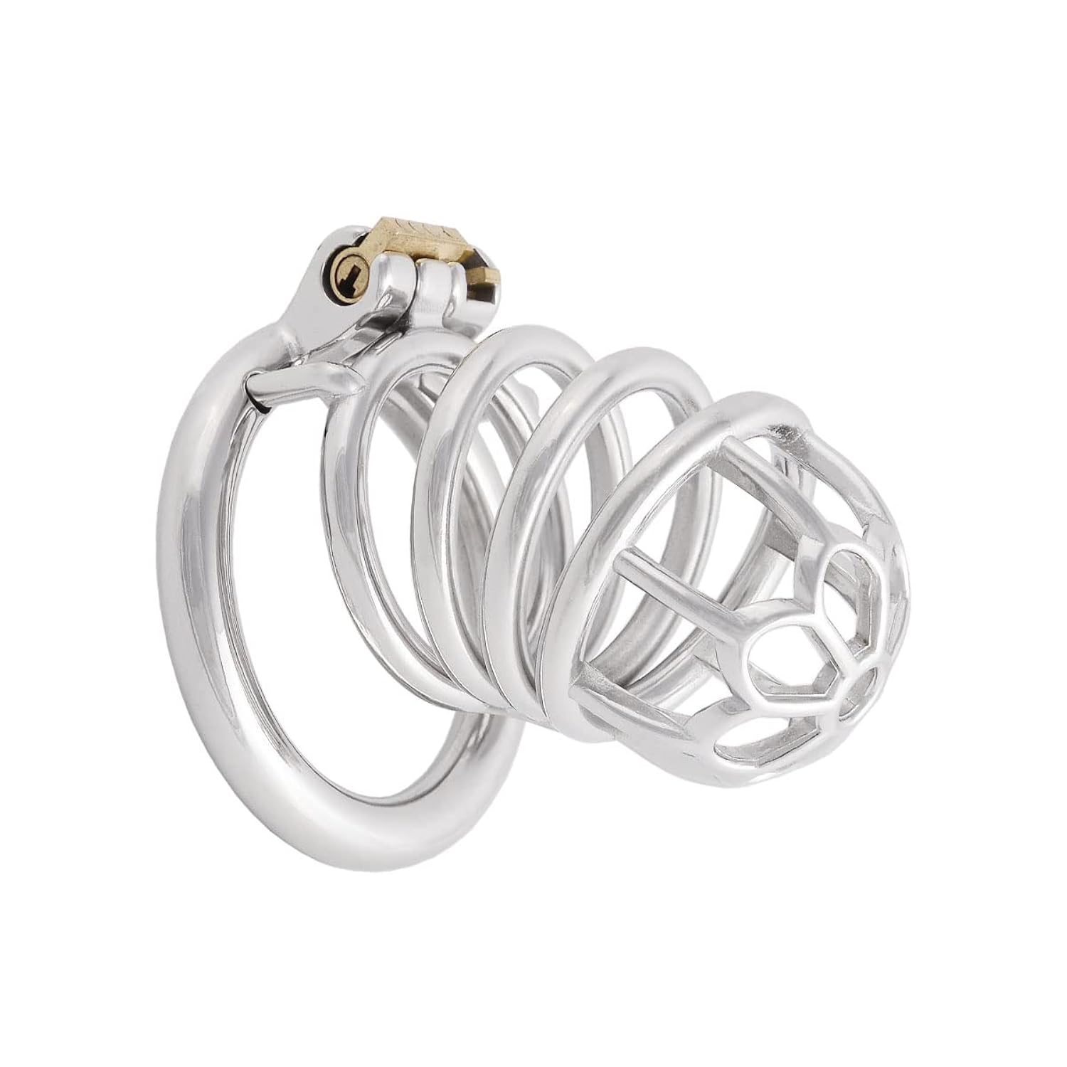 Men'S Stainless Steel Male Pennis Lock Cook Penis Ring Cage Male
