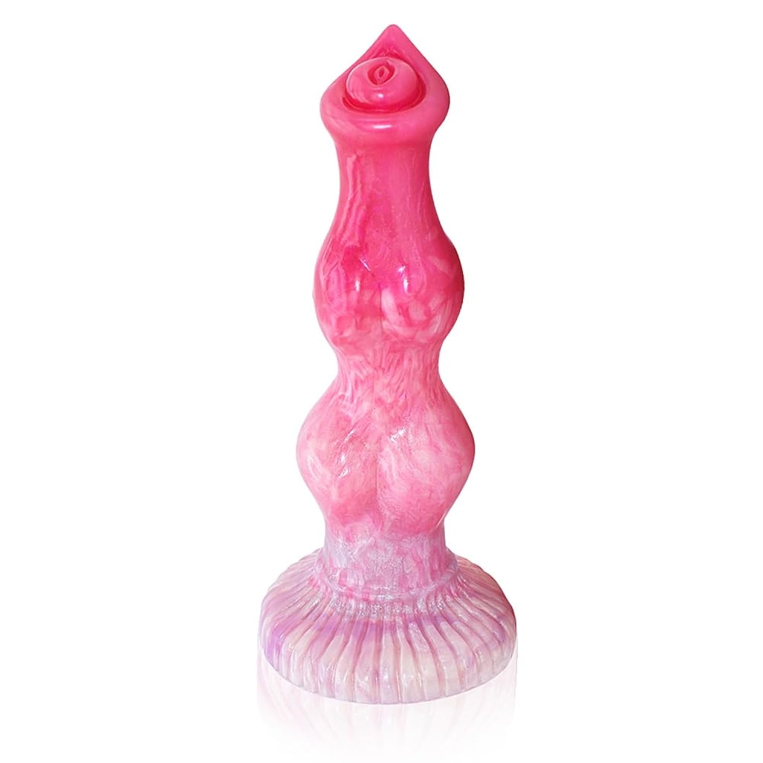 Silicone Dog Dildo G-Spot Vaginal Stimulator With 2 Beads Bottom