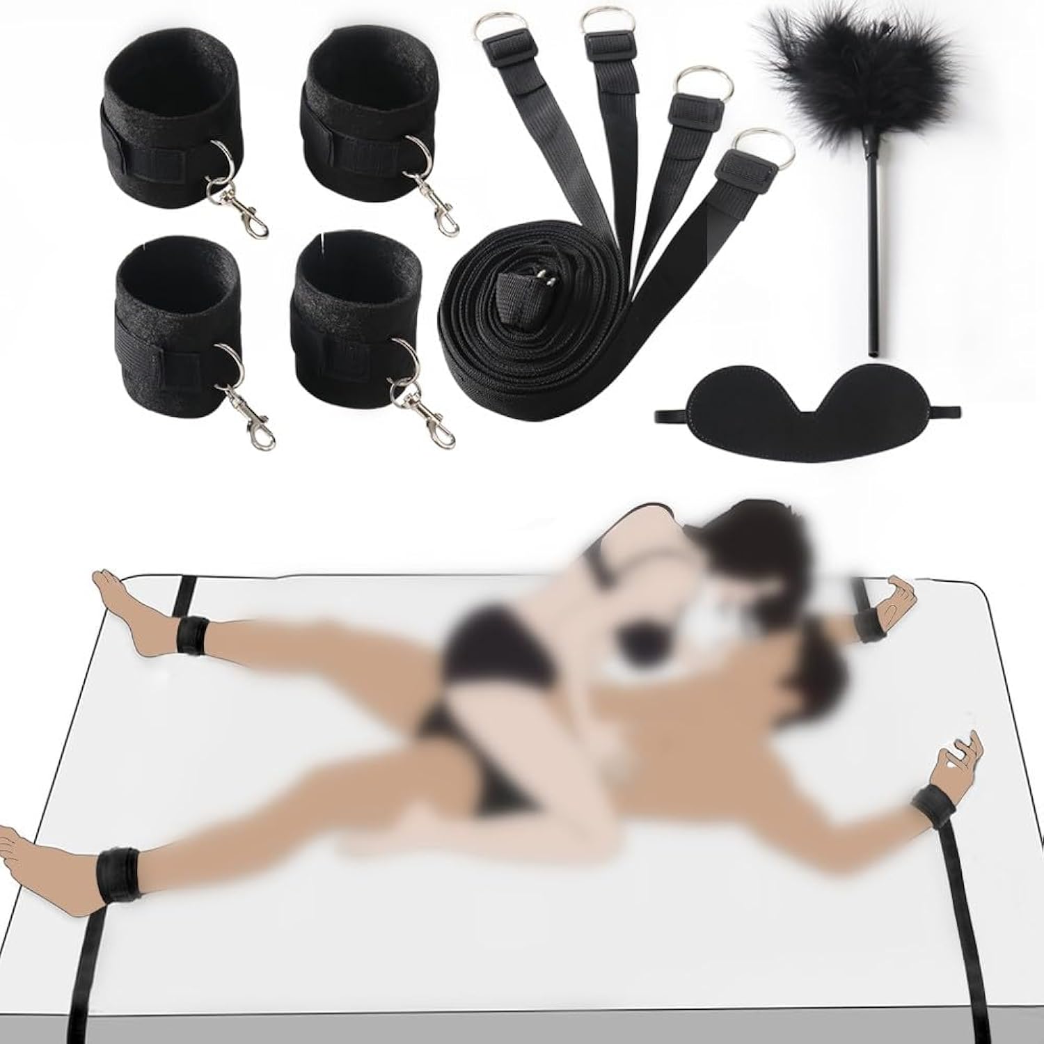 Aduhelntu Sex Bdsm Bondage Kit For Couples Sex Bed Straps Restraints