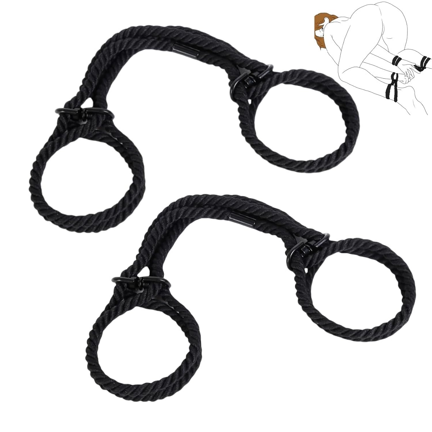Rope Handcuffs Ankle Cuffs 2 Pcs Bdsm Bracelets Wrist Cuffs Sex