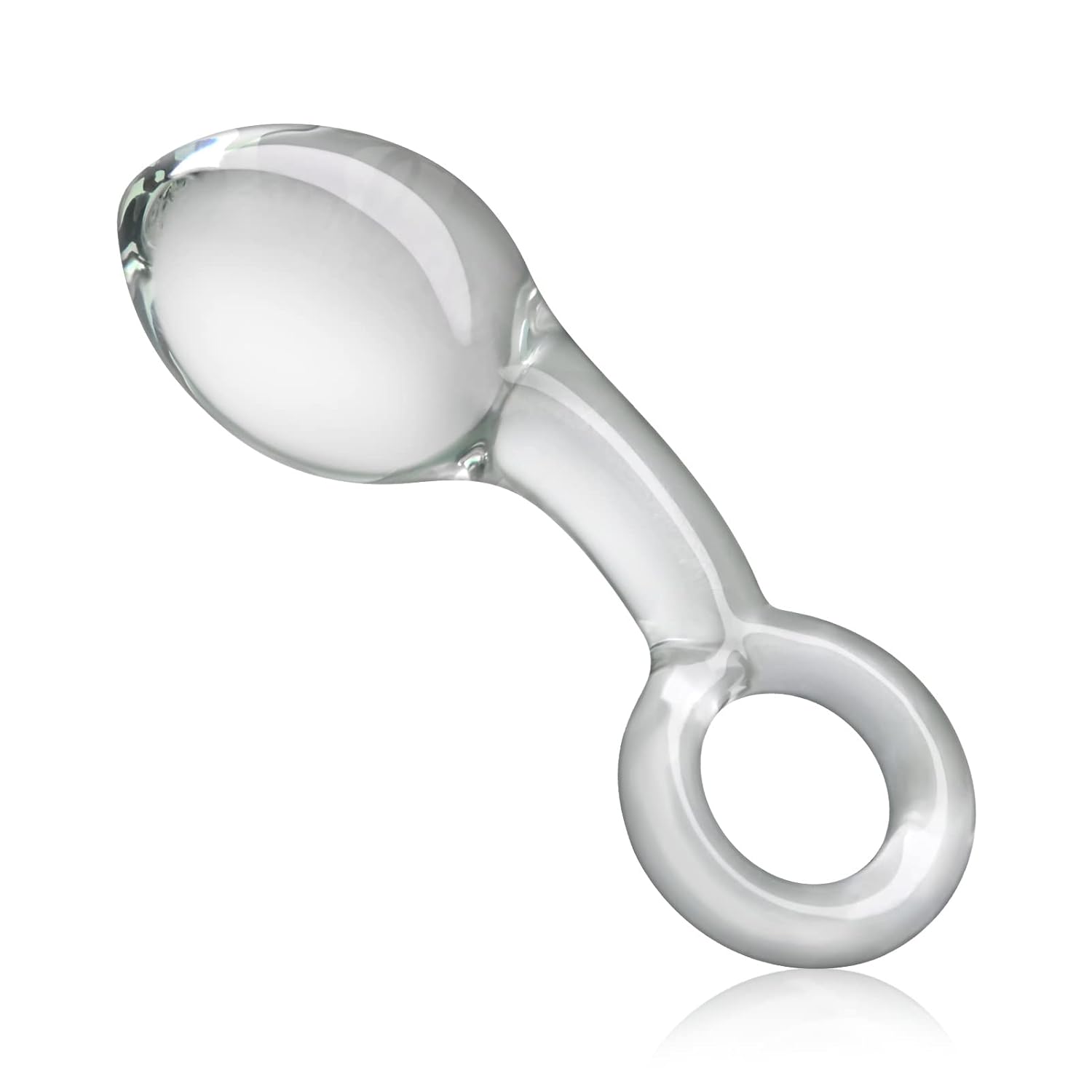 Anal Butt Plug Glass Anal Trainer With Big O Ring Crystal Pleasure