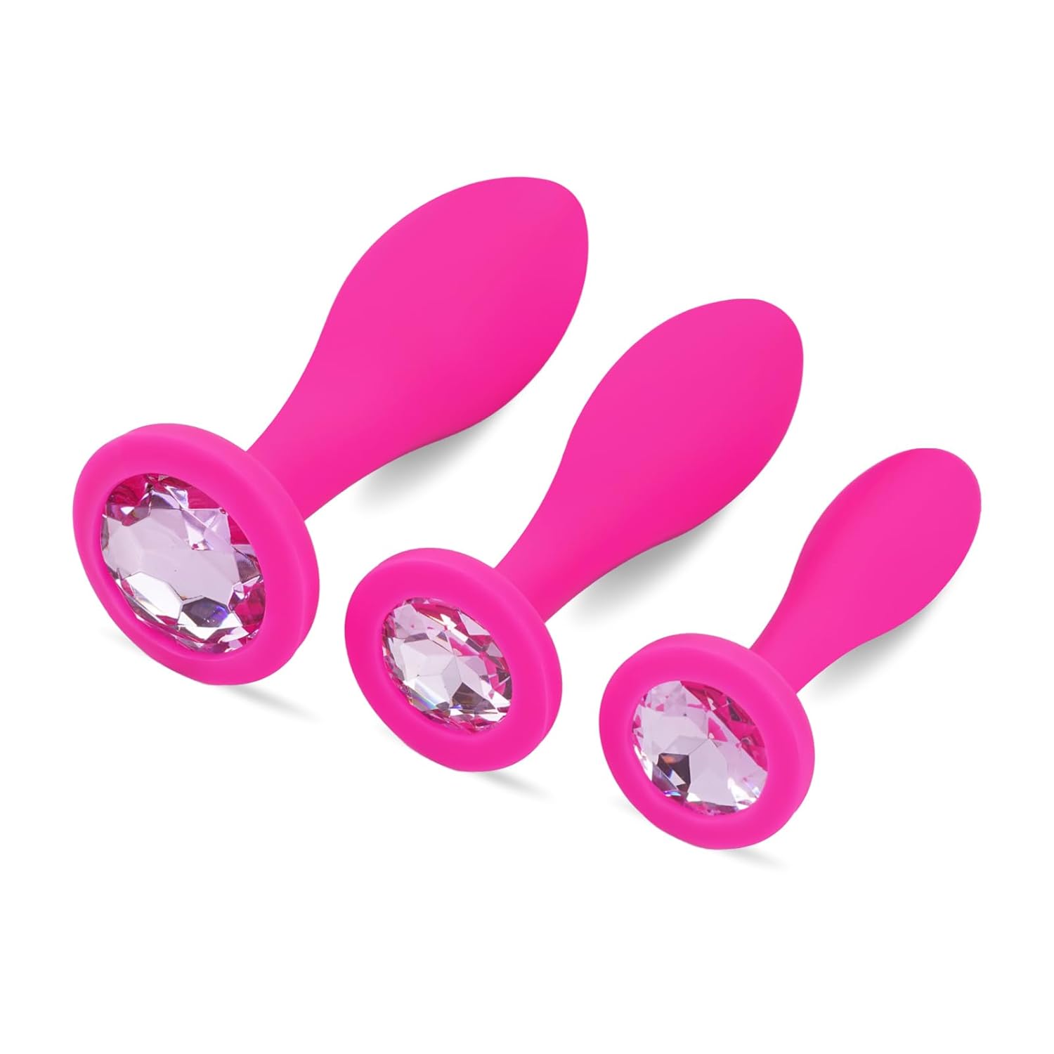Anal Plug Anal Sex Toys,3Pcs Jeweled Anal Plugs Silicone Anal Toys