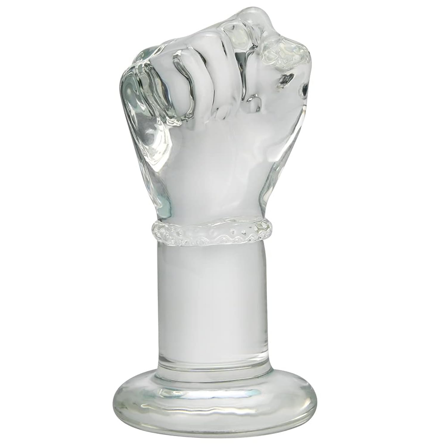 Glass Crystal Anal Plug Fist Hand Butt Plug, G-Spot Anal Pleasure