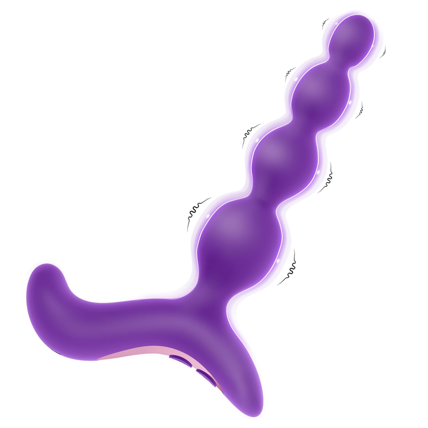 Vibrating Anal Beads Butt Plug - 10 Vibration Modes for Couples