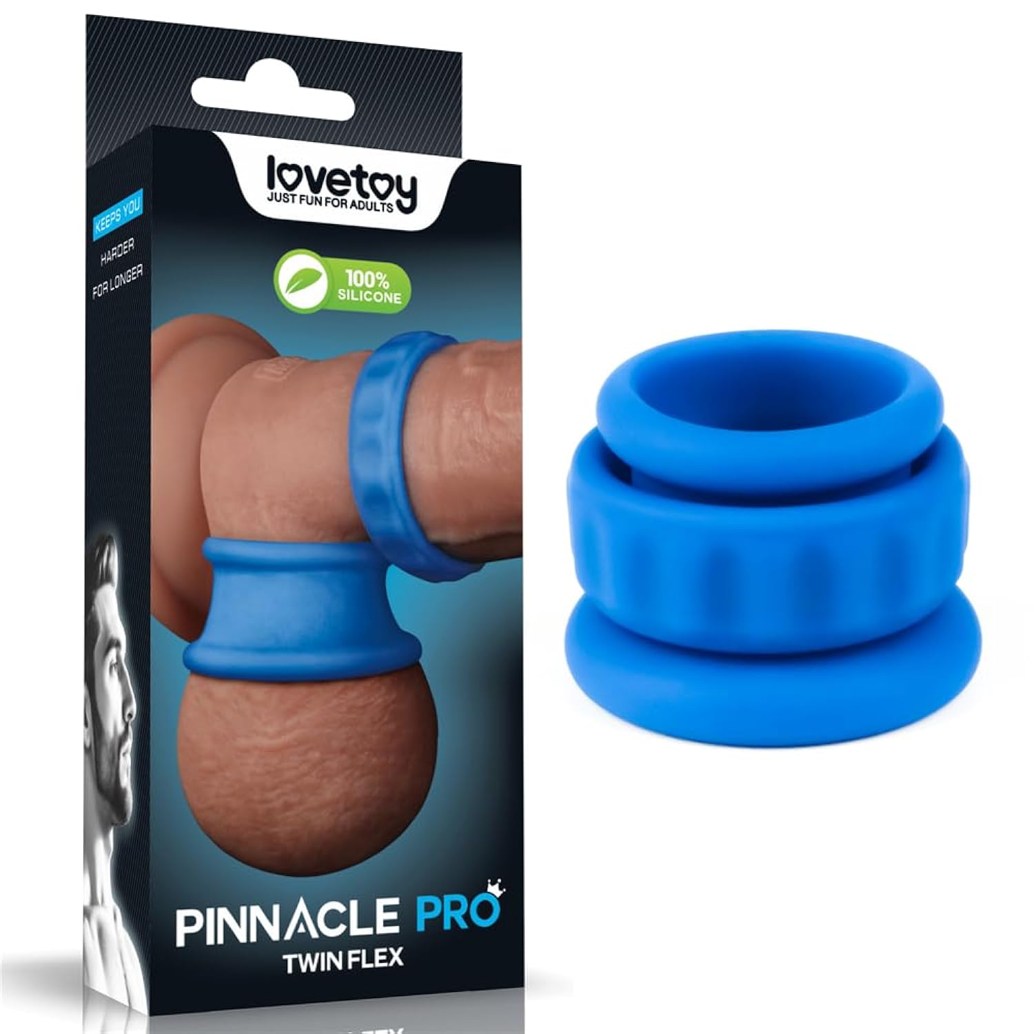 Silicone Cock Ring Set - Adjustable & Stretchy Penis Ring for Men