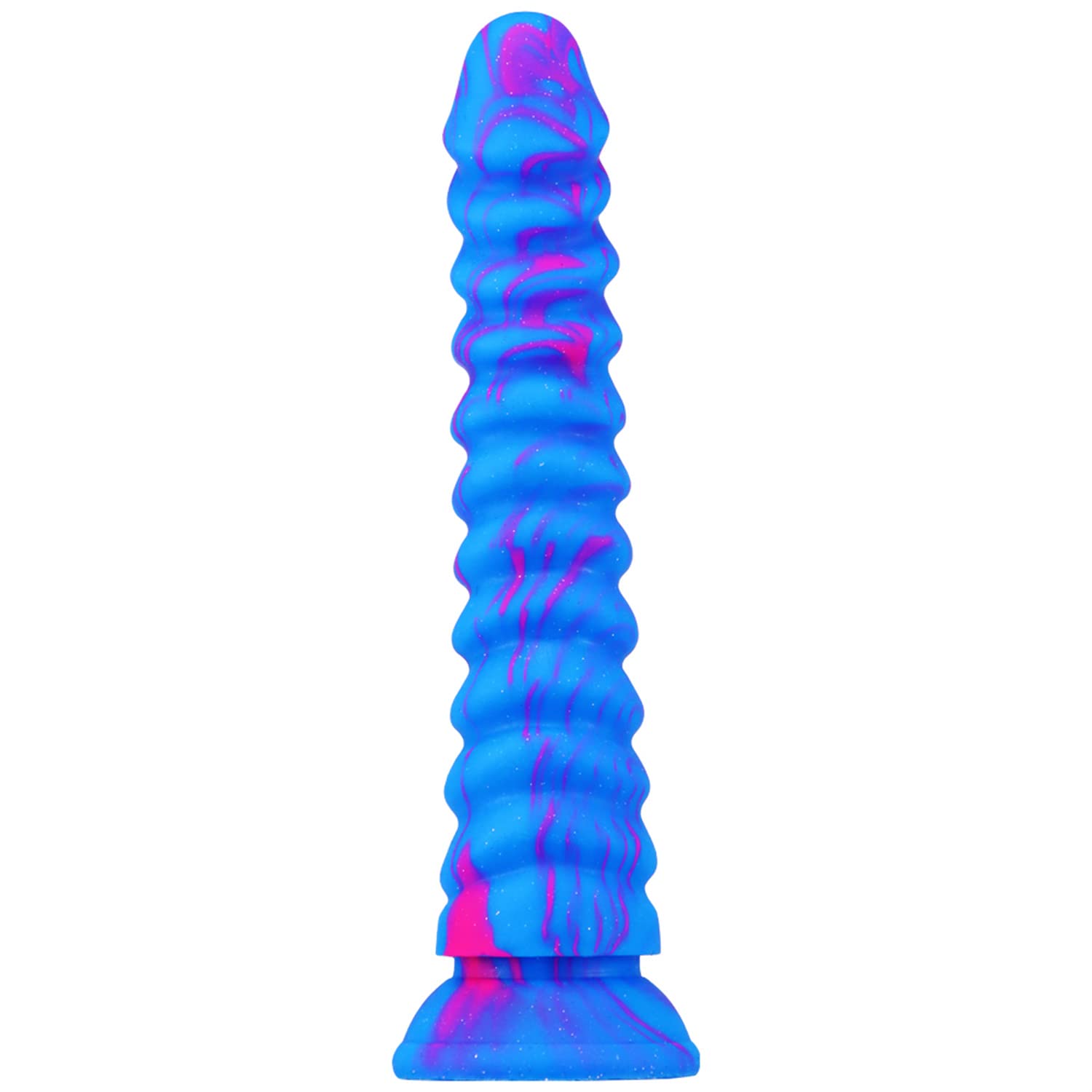 8.58" Colorful Dragon Dildo - Realistic, Soft Flexible Liquid Silicone, Thick Anal Bead, with Strong Suction Cup