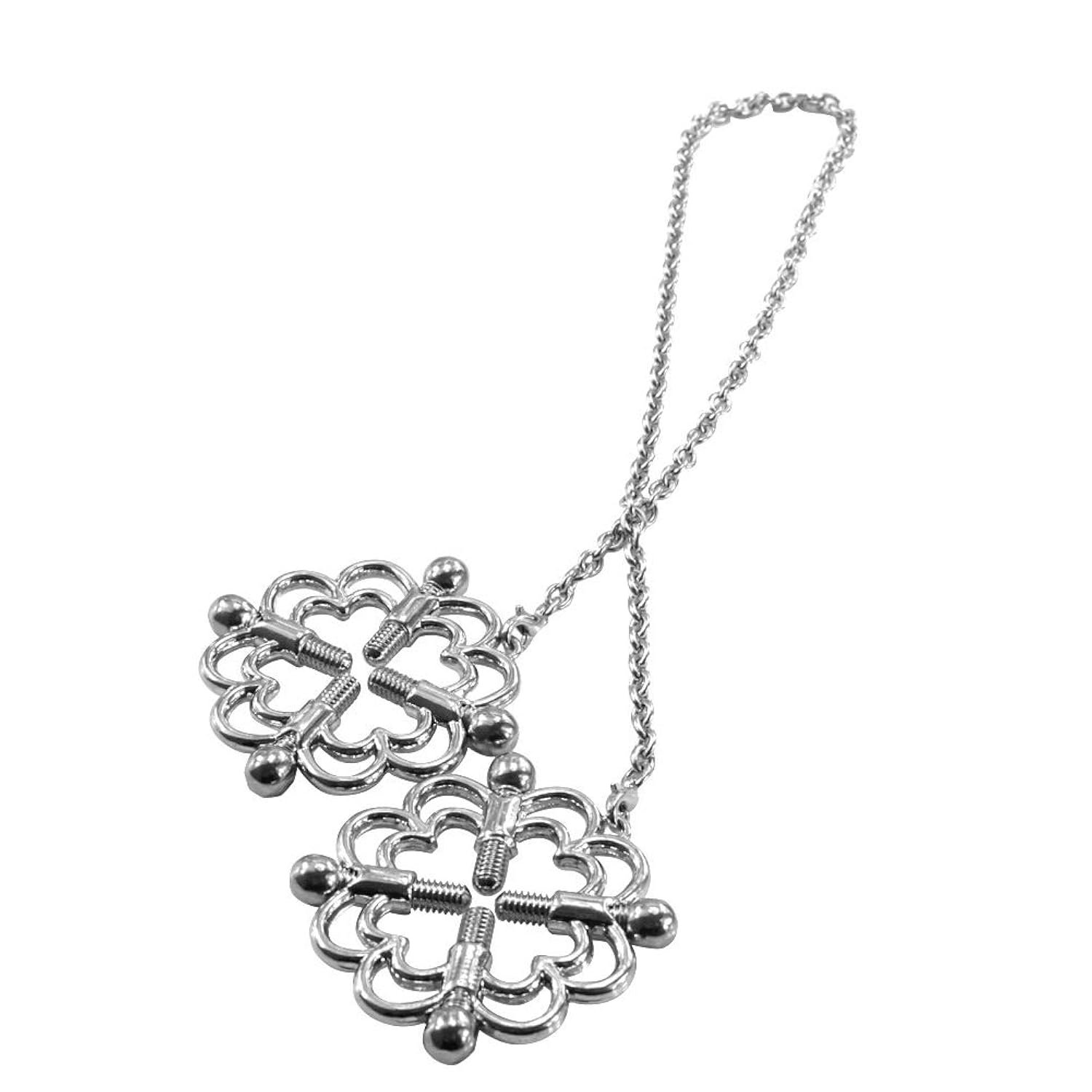 Nipple Clamps with Chains, Adjustable Stainless Steel Breast Clips for SM