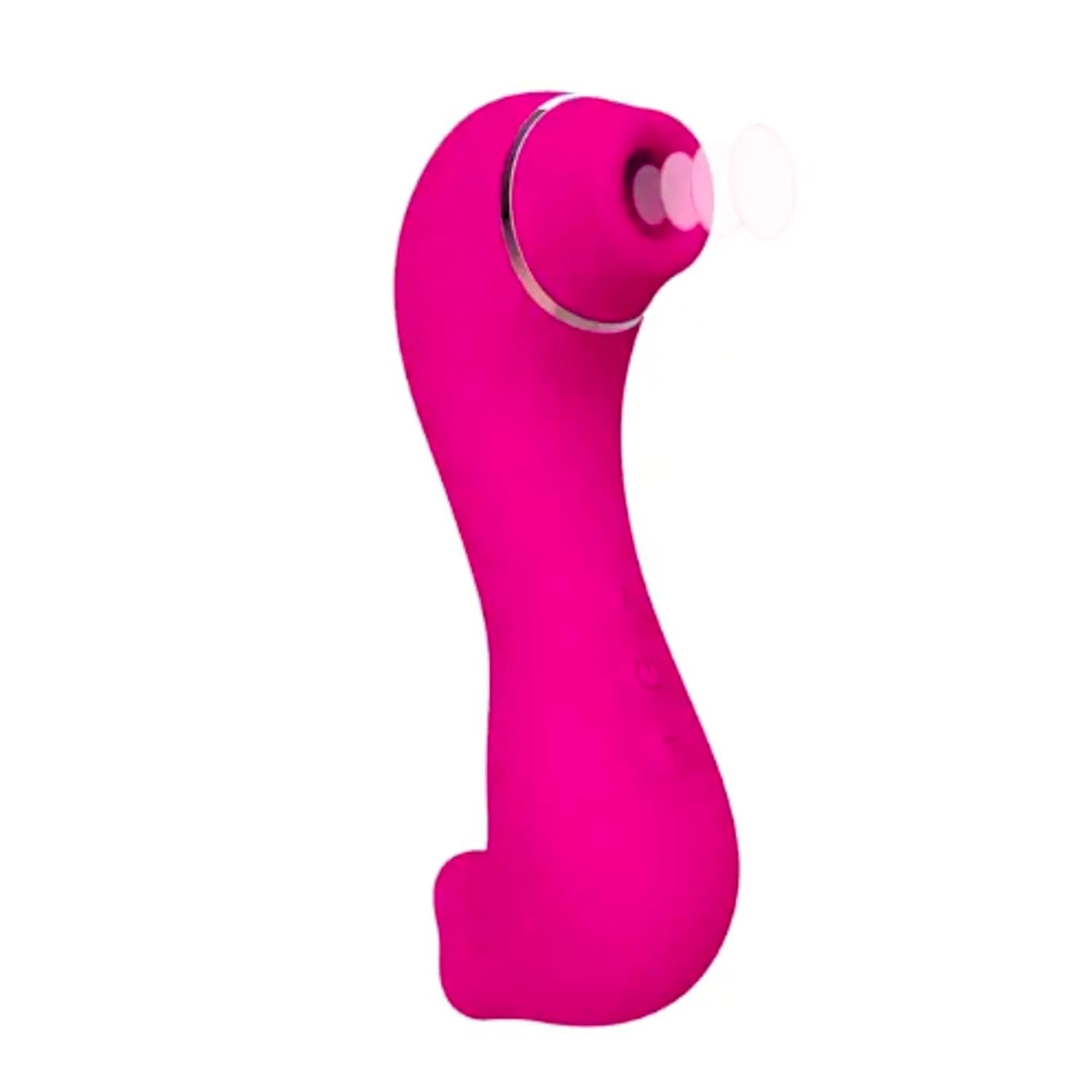 Dual Pleasure Worm Air-Pulse Clitoral Stimulator & Tongue Licking Vibrator, Hot Pink