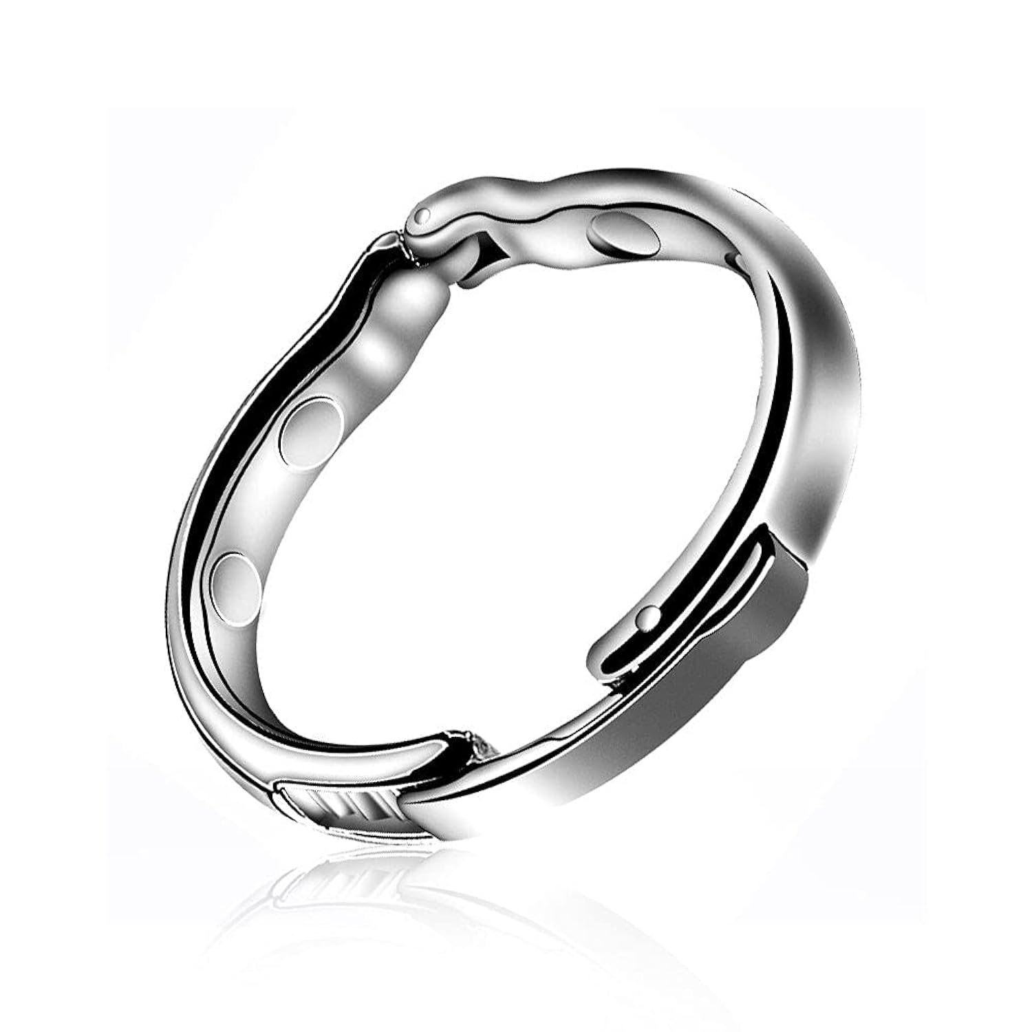 Metal Cock Ring, Cock Ring Adjustable Male Metal Penis Ring (Medium)