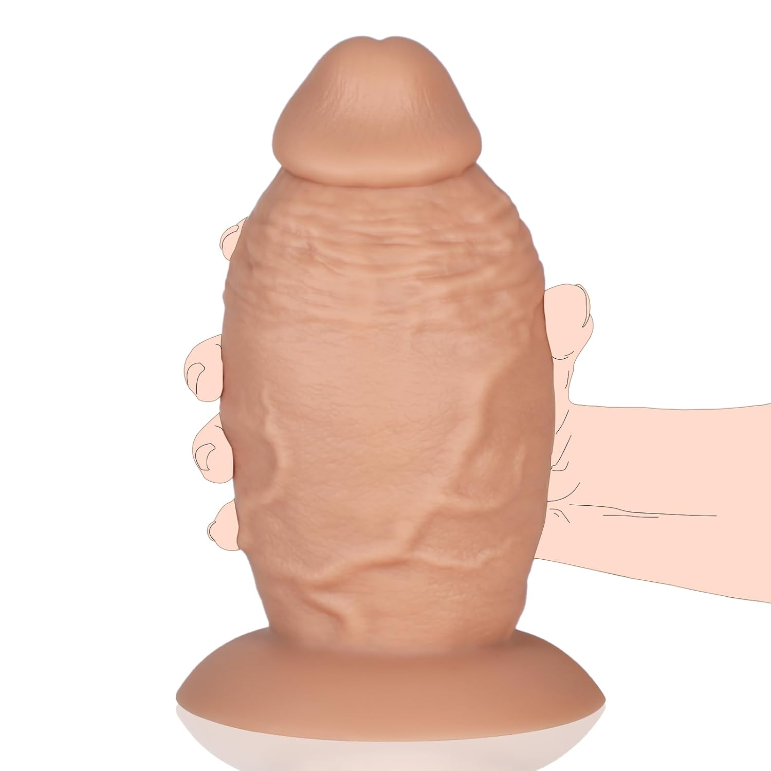 4 Diameter Extra Wide Silicone Girth Dildo, 8.5 In Huge Thick Anal