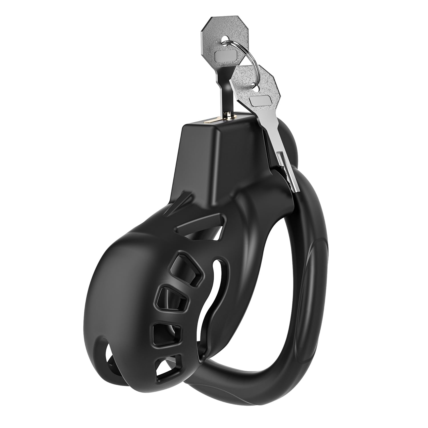 Male Chastity Cage - Small Device with 3 Rings & Invisible Lock
