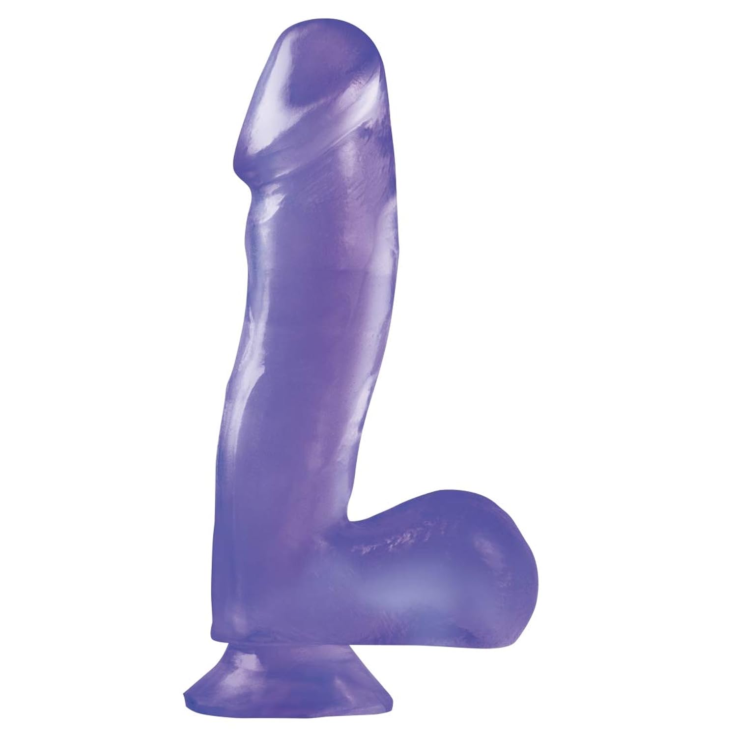 Rubber Works 6.5" Dong With Suction Cup, Purple