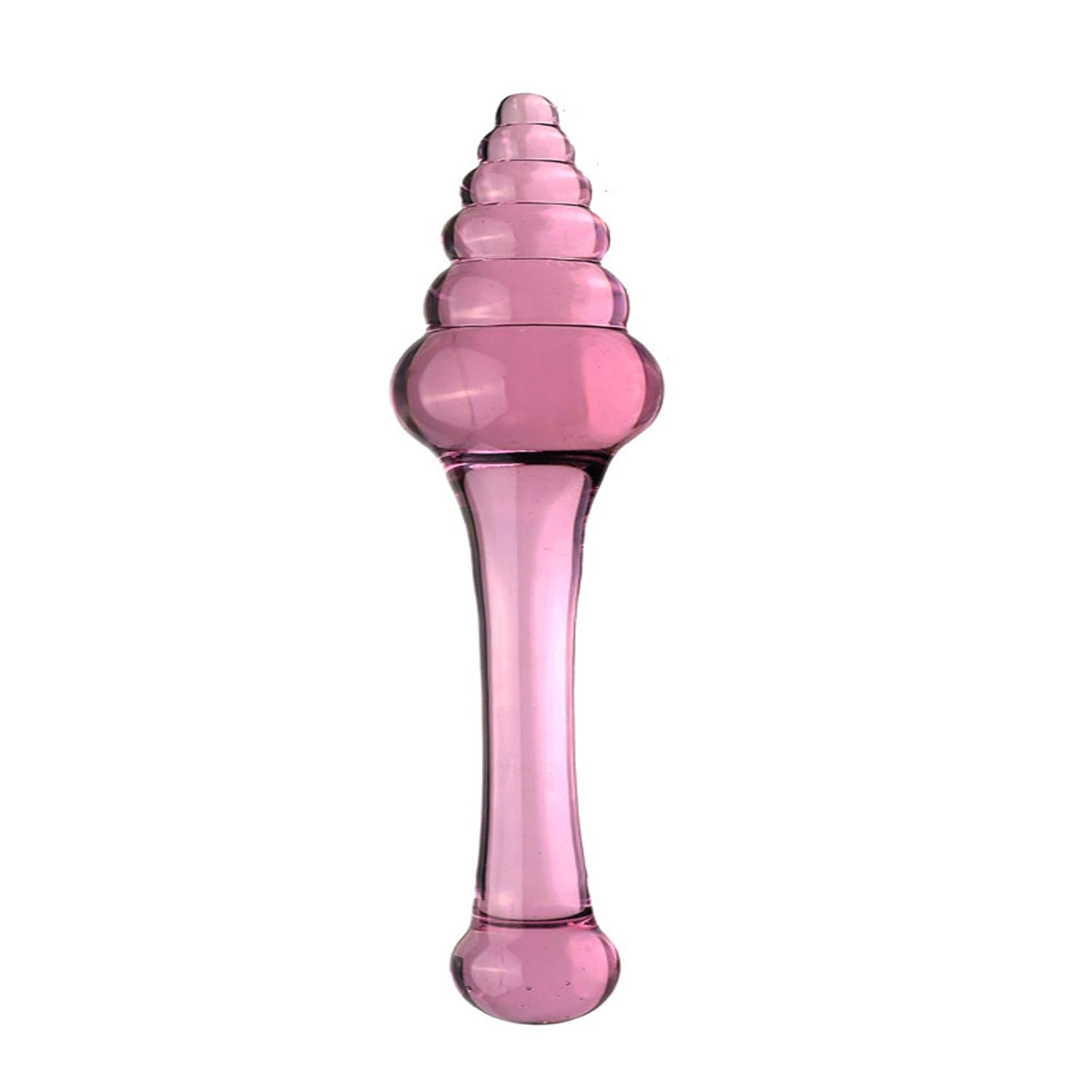 Crystal Glass Wand Dildo Penis, 7.68'' Long Threaded Glass Fairy Wand