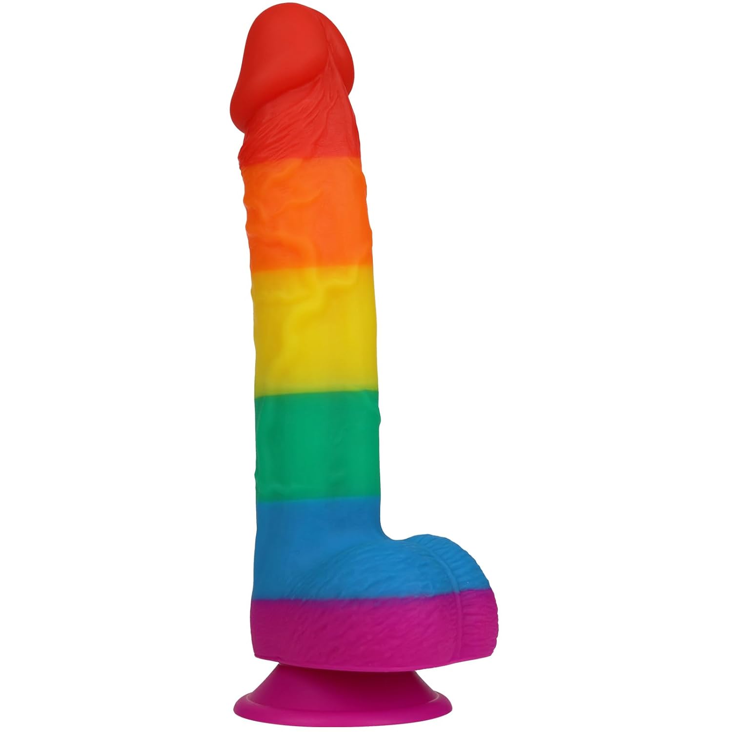 9.3 Inch Realistic Rainbow Dildo Adult Sex Toys Liquid Silicone
