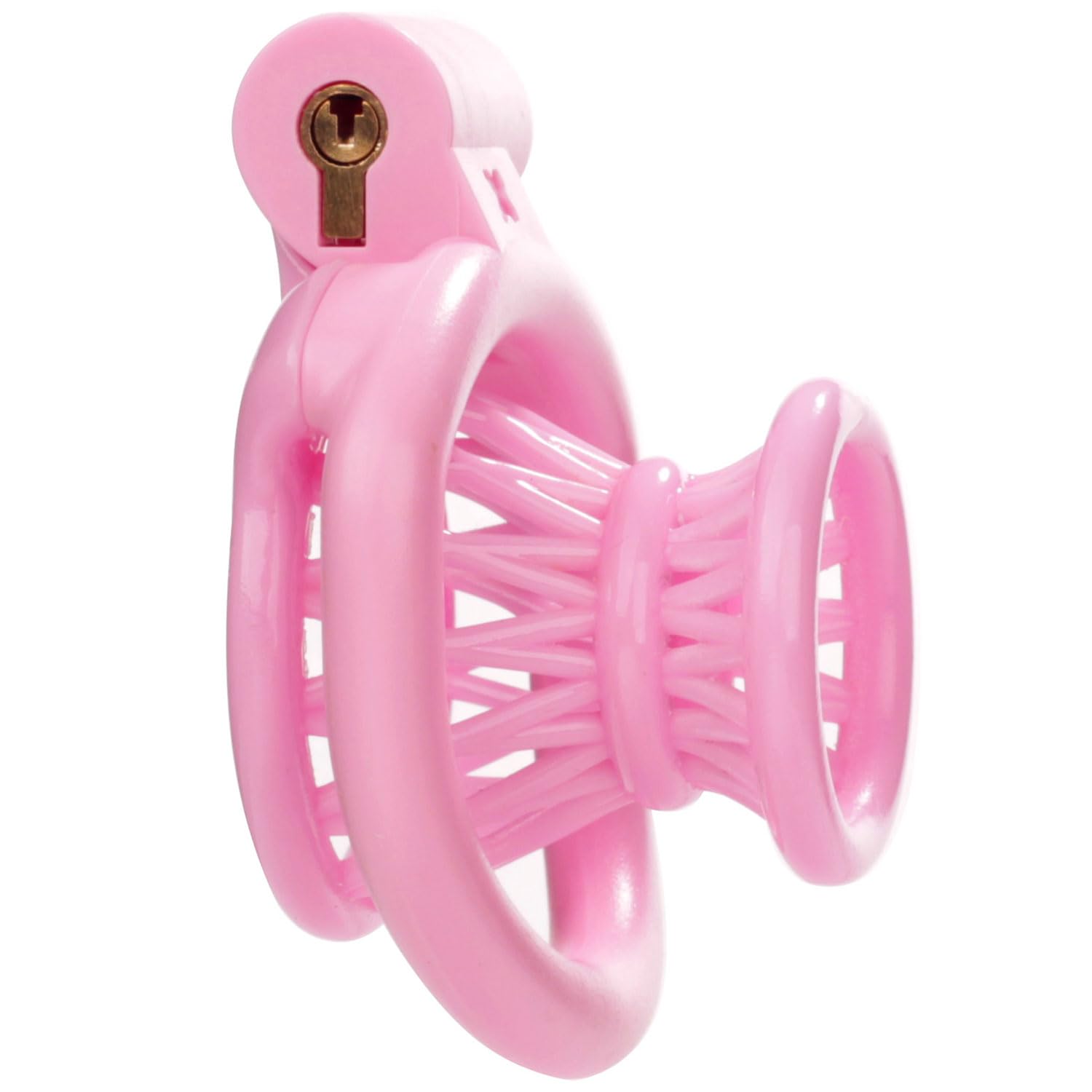 Negative Chastity Cage Sex Toy Male Set With 4 Cockrings 3D Small