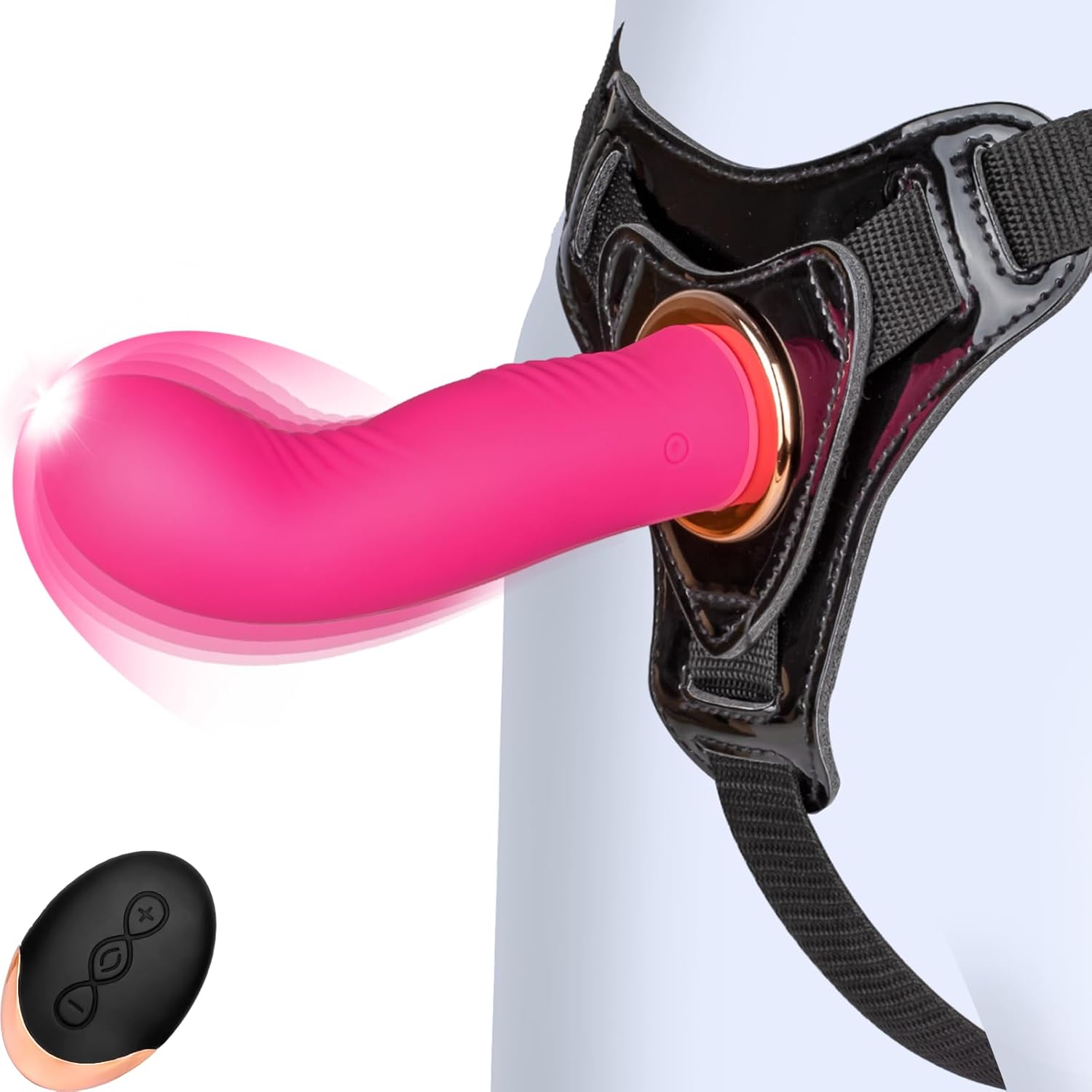 Vibrating Strap On Dildo Womens Sex Toys - Remote Control Wearable